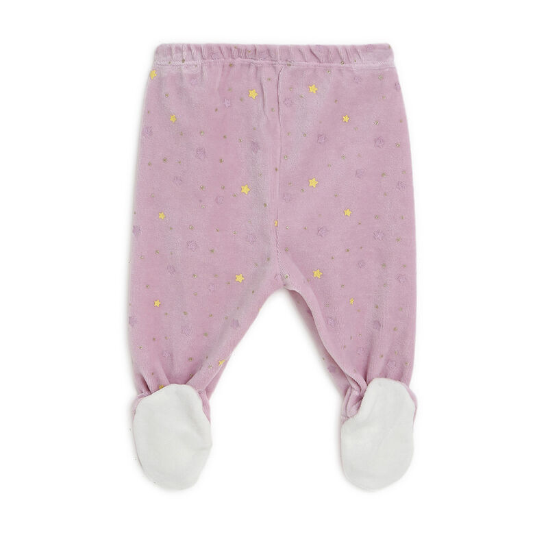 Girls Light Lilac Applique Smock with Legging image number 3